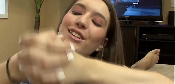 Teen babe gets stepbros cum on her face